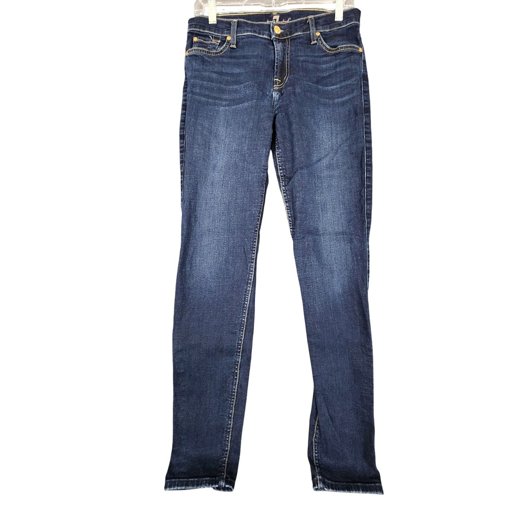 7‎ For All Mankind The Skinny Jeans Dark Wash Denim Womens Size 29